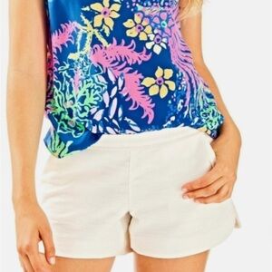Lilly Pulitzer Adie Shorts Resort‎ White Cotton Tweed Fringe Detail Sz 6 (NWOT)